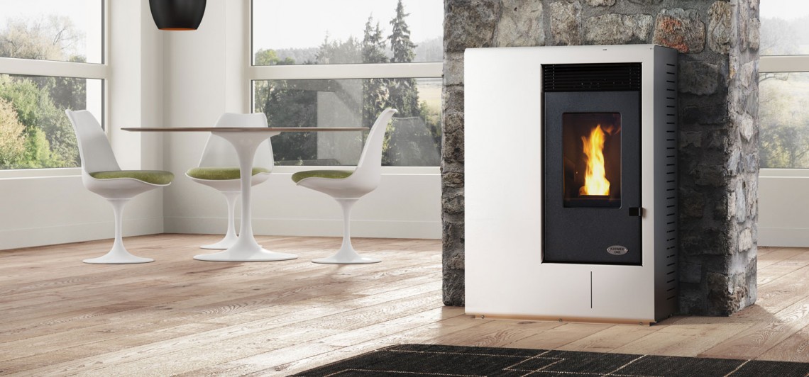 Ibiza Forced ventilated air pellet stoves Karmek One